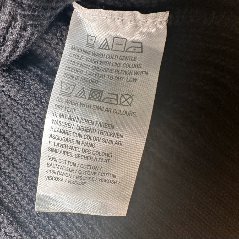 H by Halston Black Knit Pullover Sweater Womens Cotton Blend Size Small - Picture 11 of 14